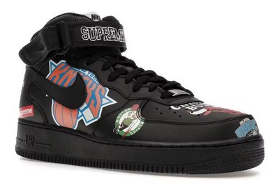Nike Air Force 1 Mid Supreme NBA Black