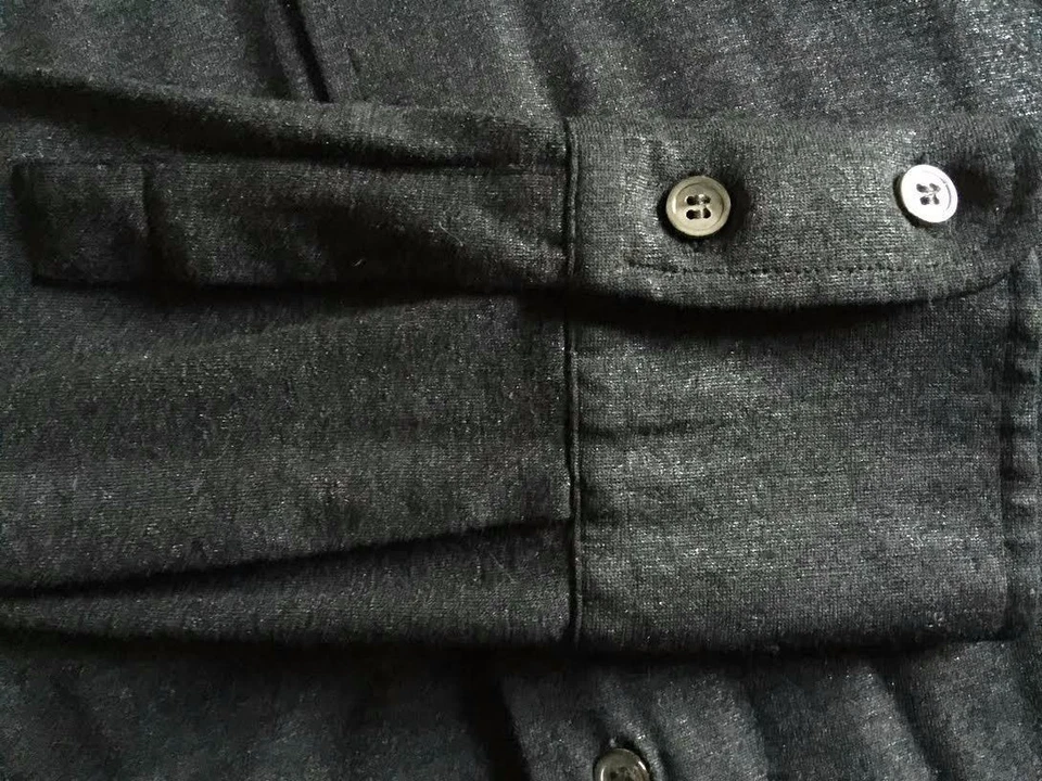 CAMISA DISFRAZ NATIONAL HOMME NEGRA PLATA METALIZADA BOTÓN DELANTERO EU 54 US GRANDE Foto 4 de 4