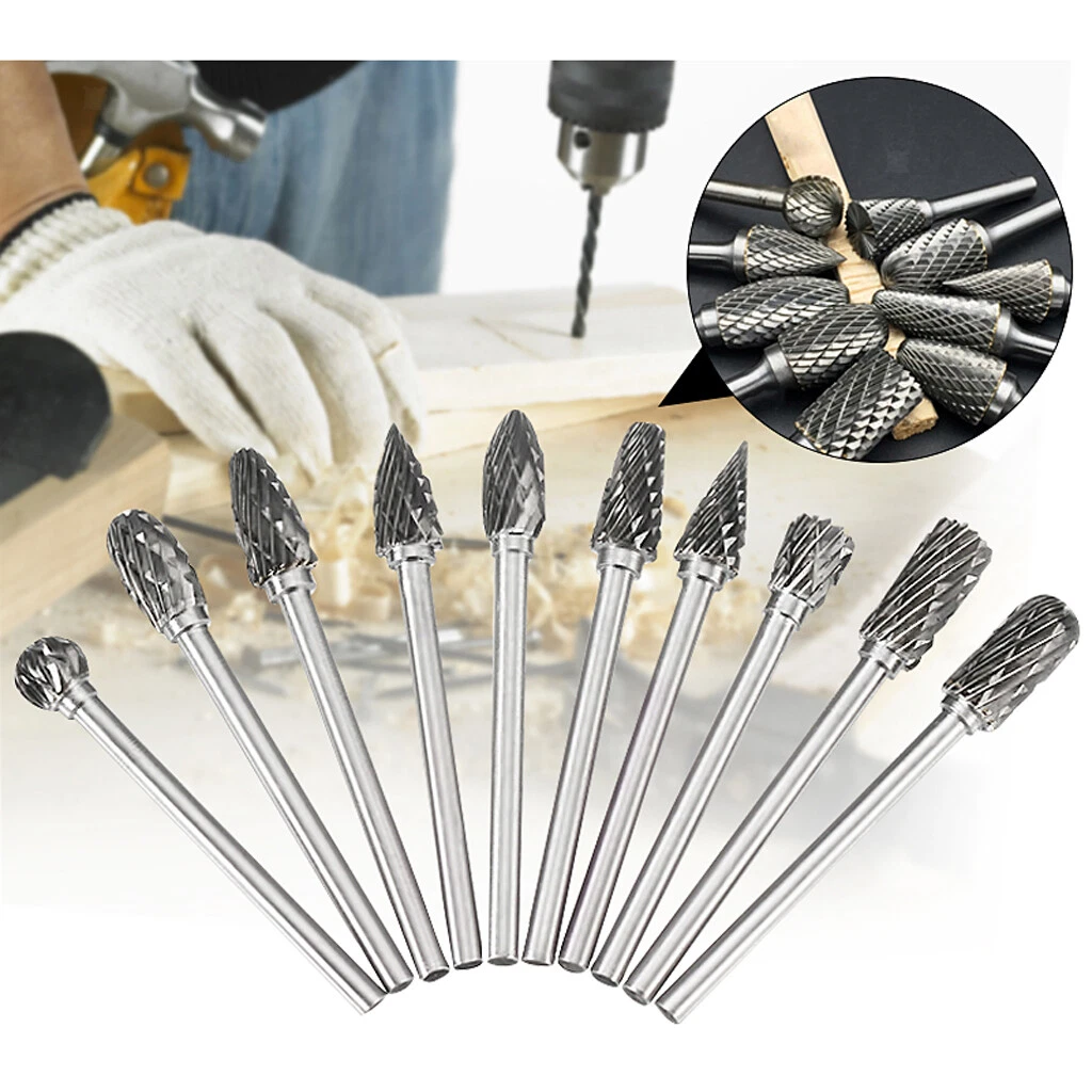 1 8 Shank Carbide Burr Set Burrs For Aluminum Die Grinder Bit