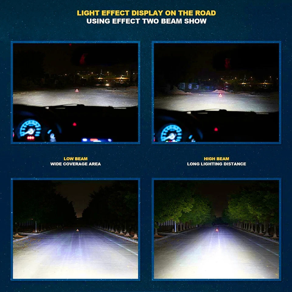 Kit de conversión de 4 bombillas LED 9005 H11 haz alto bajo blanco brillante 6500K Foto 4 de 4