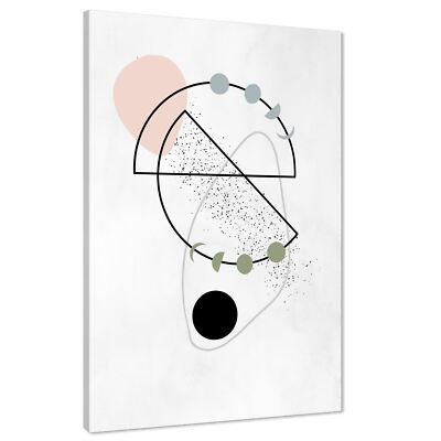 Abstrakt Rosa Salbeigrün Kreise Design Leinwandbilder Bilder