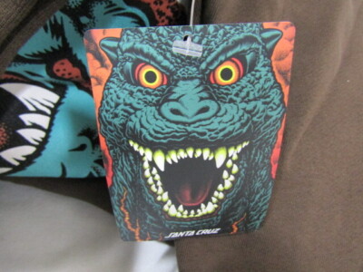 Jacket Santa Cruz x Godzilla Hoodie Brown Collaboration Back XL | eBay