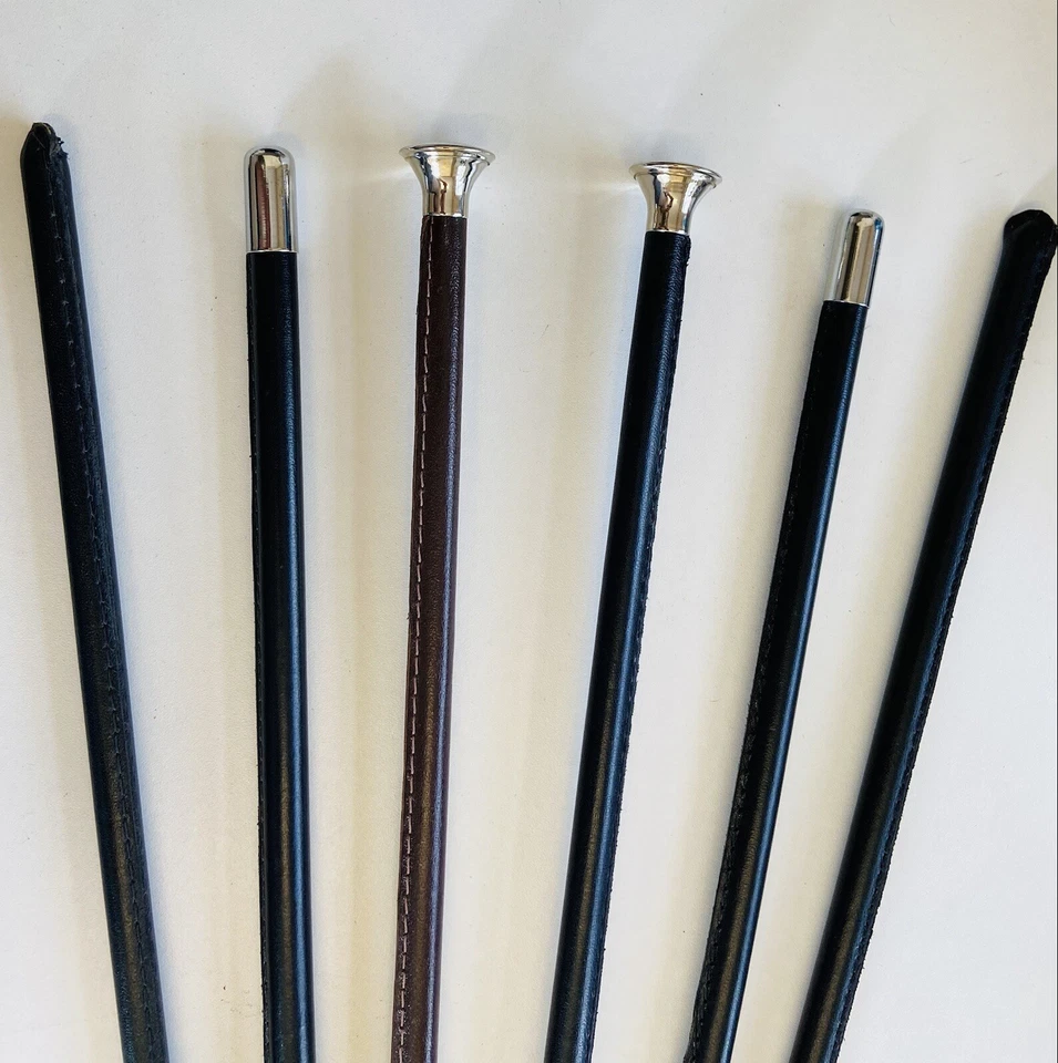 ENGLISCHER LEDER-SCHAUSTOCK IN DER HAND ZEIGT SCHWARZ & BRAUN 24" PEITSCHE * KOSTENLOSER VERSAND * - Bild 1 von 4