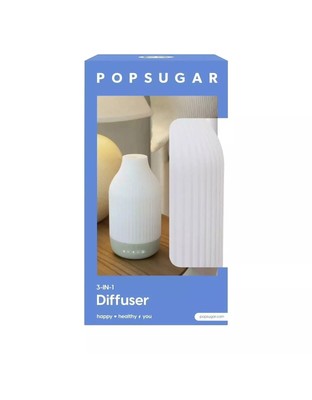 POPSUGAR 3-in-1 Oil Diffuser, Adjustable Misting, Natural Sounds, Ambient Light