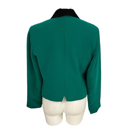 INC Blazer Womens Large Green Jacket Work Capsule Office Minimalist Corpcore - Picture 2 of 17