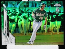 2020 Topps Chrome Ben Baller Edition Matt Olson Green Refractor #67/99 Athletics