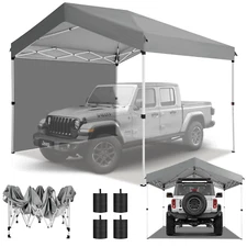 10x10ft Carport Canopy Tent with 1 Sidewall Commercial Instant Outdoor Gazebo