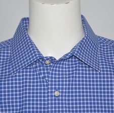 BROOKS BROTHERS Madison Stretch Non Iron Blue Pink Check Dress Shirt 18 - 35