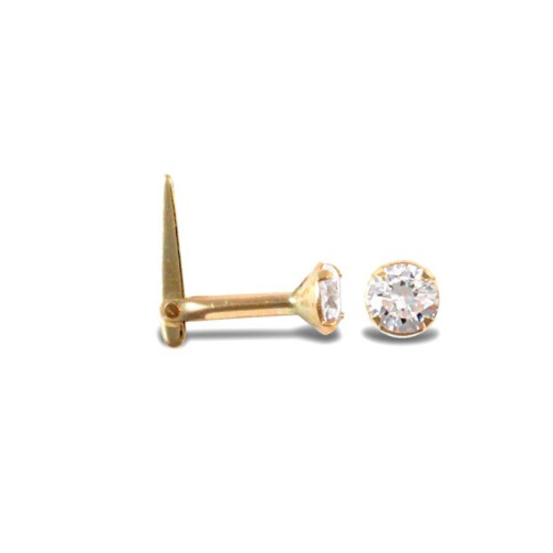 Pendentif Boule En Or 9 Carats Jaune Et Blanc - Avec Zircones, Neuf Avec étiquettes