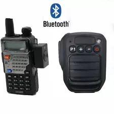 Bluetooth Wireless PTT Speaker Mic FOR KENWOOD TYT BAOFENG UV5R Radio iPhone