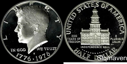 1976 S 40% Silver Kennedy Half Dollar Cameo Gem Proof Free Shipping