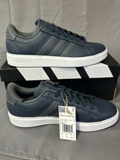 New adidas Grand Court 2.0 Shoes Men's Leather IG9226 Aurora Ink / Grey - US 9