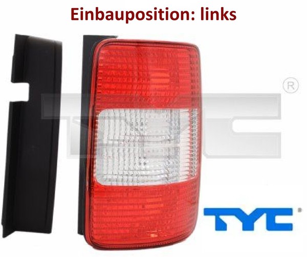 TYC 11-0454-01-2 Heckleuchte Links RüCklicht Hecklicht RüCkleuchte FüR VW-image