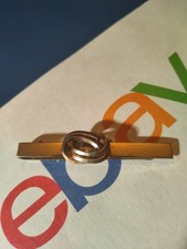 SWANK double knot Gold Tone Vintage Tie Bar Money Clip