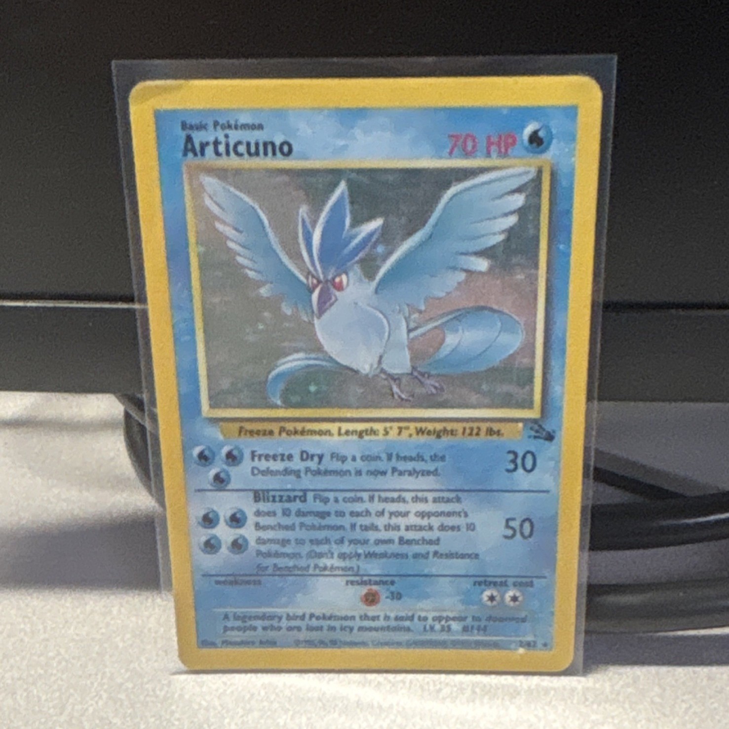 Articuno 2/62 Fossil Holo Rare 70 HP Freeze Dry Blizzard Pokemon Card