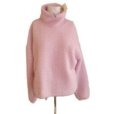 NEW Levi's Small Sweater Women sherpa soft pullover turtleneck faux fur NWT