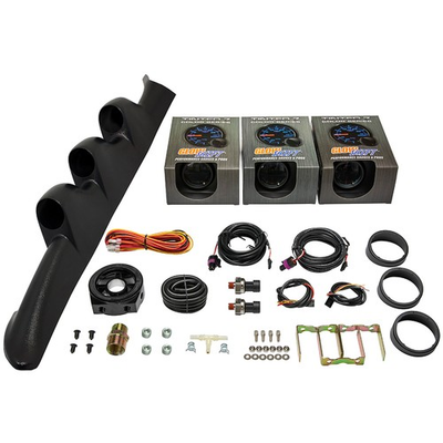 #ad GlowShift Tinted Boost Oil Press Fuel PSI Gauges amp; Pod Fits 03 04 Ford Mustang $342.99