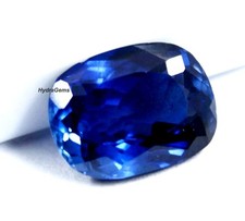 7 Ct Natural Kashmiri Blue Sapphire Cushion Cut Certified Loose Gemstone