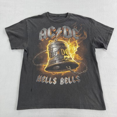 Vintage AC/DC Hells Bells Shirt Mens Large Band Tee Rock Metal Distressed 00s