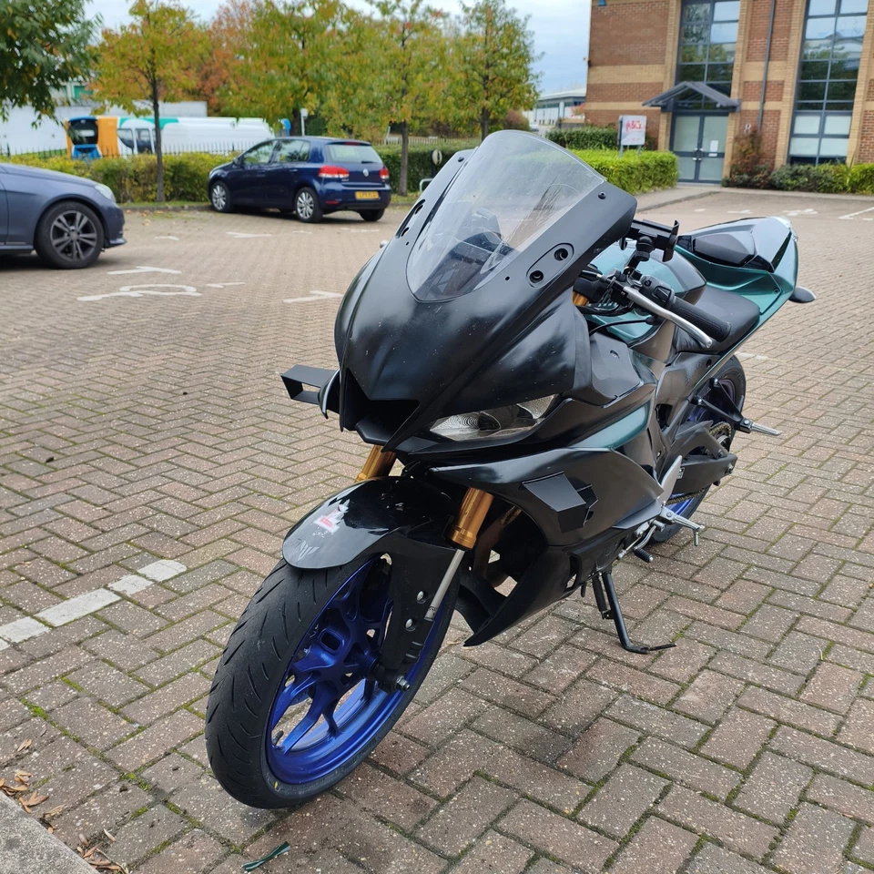 Kit de alerón deflector de aire alerón carenado lateral Yamaha YZF R125 R25 R3 Foto 3 de 4