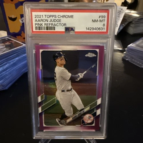 2021 Topps Chrome - Aaron Judge #99 Pink Refractor Psa 8