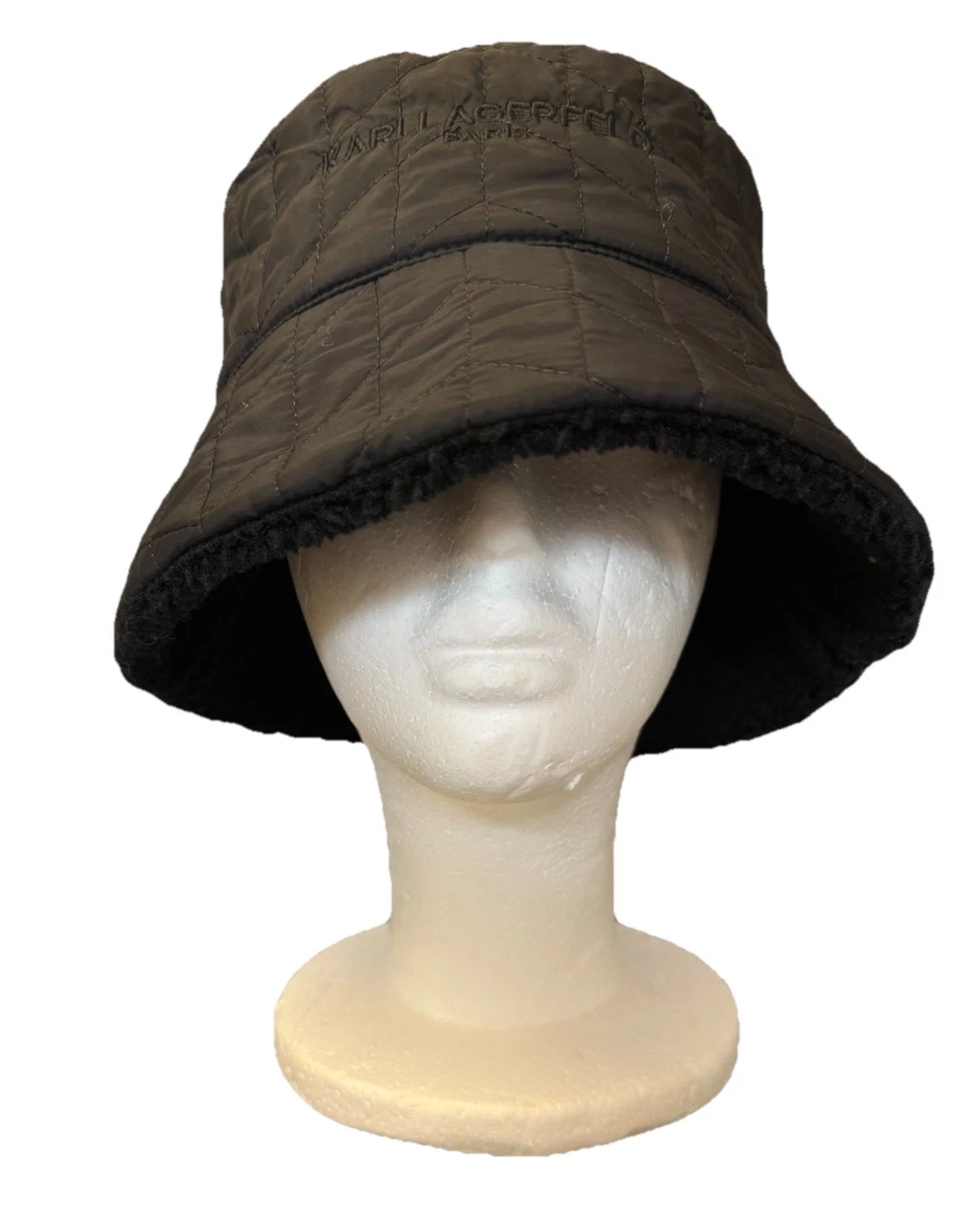 Karl Lagerfeld Paris Quilted Bucket Hat – Black – NWT – Style L4WH7134