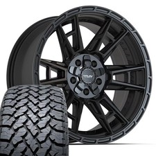20x9 Black 4ps20 Rims 27555r20 At Tires Set 5x127 5x139.7 -6et