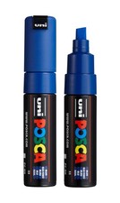 2 PCS uni PC8K WaterBased Paint Markers Broad Tip 8mm Blue Paint Pens