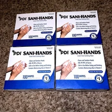 PDI Sani-Hands Wipe Hand Sanitizing Wipe 400 Count Individual Pack Exp 3/24 New