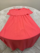 Womans Pink STRETCH Sleeveless Summer Maxi Dress LARGE