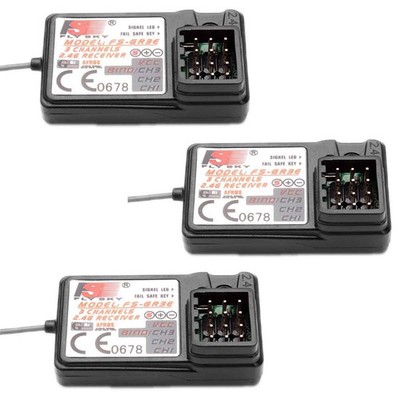 3 PCS FlySky FS-GR3E Receiver 3CH Failsafe for FLYSKY GT2B GT3B GT3C Transmitt