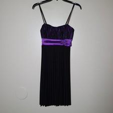 Taboo Black Purple Y2K  Whimsigoth Dark Fairy Grunge Punk USA Lace Dress Sz S