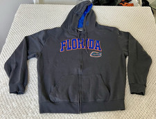 Stadium Athletics Florida Gators Full Zip Hoodie XL Gray Blue Orange