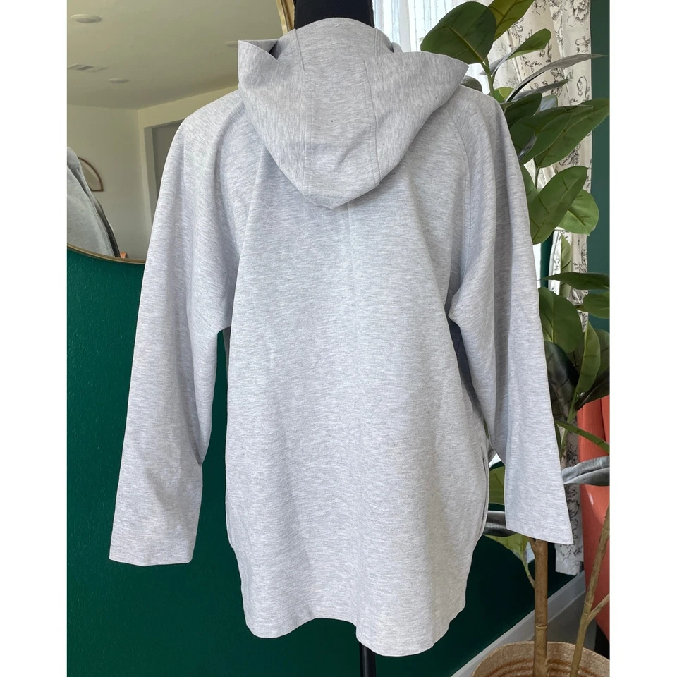 Женская толстовка с капюшоном Karen Scott Longline на молнии S серая минималистская повседневная капсула для отдыха - Изображение 4 из 4