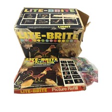 Lite Brite 1973 Hasbro Pegs Picture Vintage Original Light Bright Box With Photo