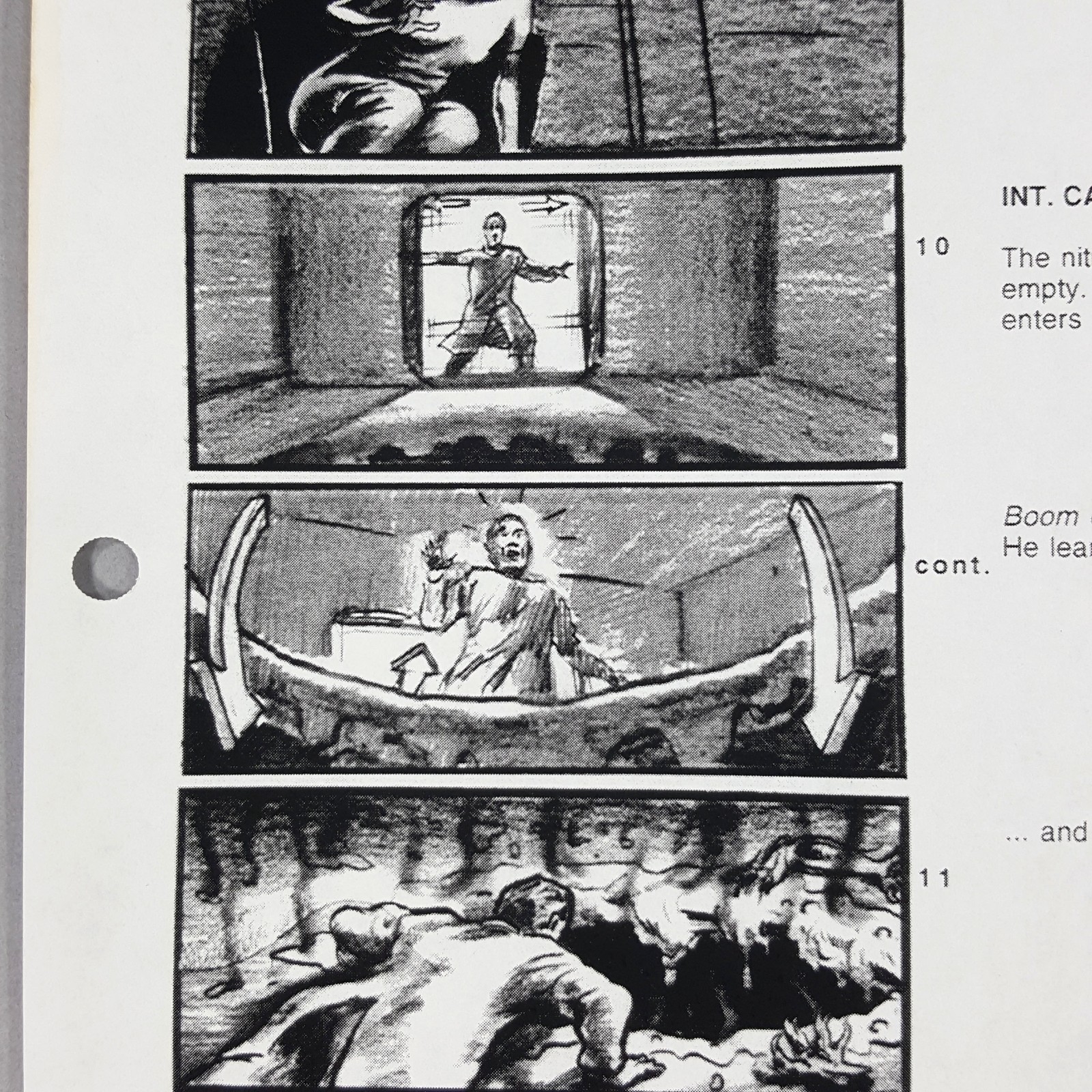 Image 8 of Alien: Resurrection - Production Used Storyboard, Alien in Acid Hole, Movie Prop