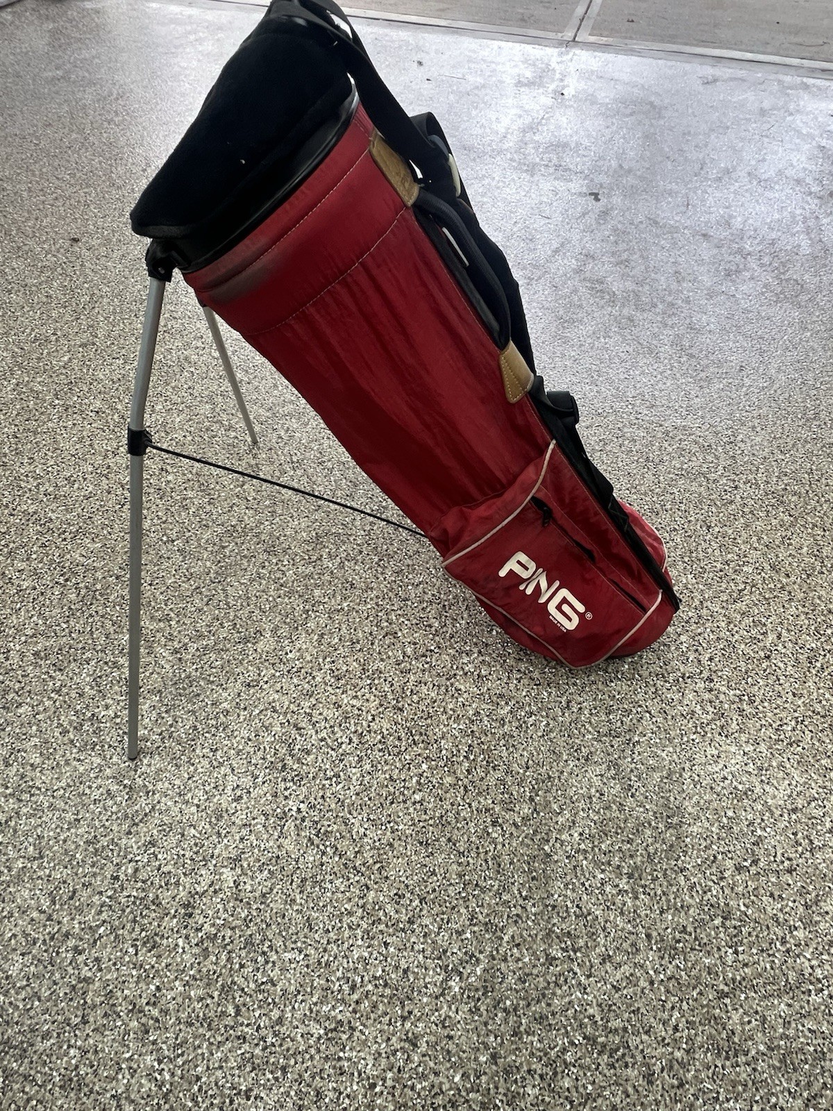 Vintage ping karsten red Stand golf bag