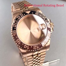 New 40mm Bidirectional Rotation Watch Case Sapphire Glass 20ATM Fit NH35 ETA2824