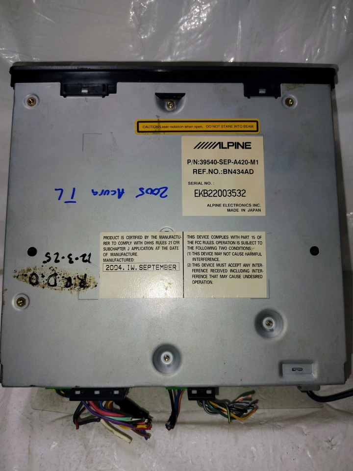 🔥2004-2006 ACURA TL GPS NAVEGAÇÃO DVD DRIVE, DISCO E CÓDIGO OEM 39540-SEP-A420-M1 - Imagem 3 de 4