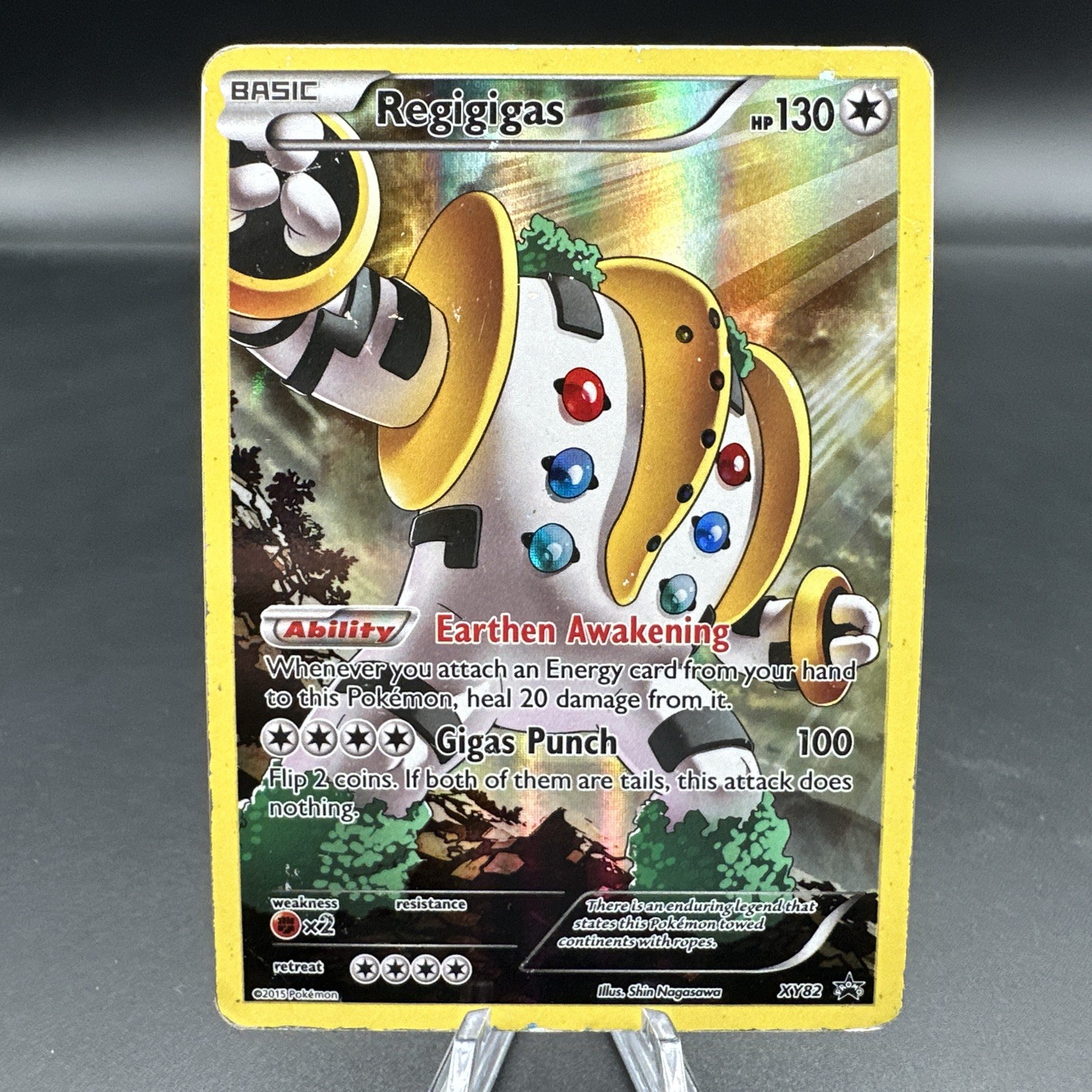 REGIGIGAS Full Art POKEMON Foil Holo 2015 Black Star XY82 Trading Card TCG