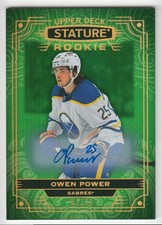 2022-23 Upper Deck Stature Photo Variant Rookie Autographs Green Owen Power RC