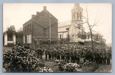 GERMAN MILITARY TROOPS 1915 ANTIQUE REAL PHOTO POSTCARD RPPC