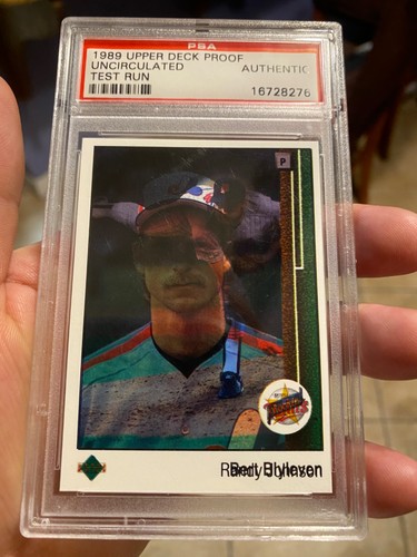 ~MASTERPIECE PSA  AUTHENTIC UPPER DECK RANDY JOHNSON ROOKIE TEST PROOF 1989 - Afbeelding 1 van 3