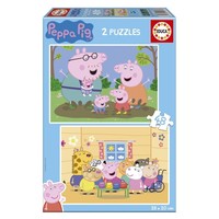 Educa - Peppa Pig Set Of 2 Children's Puzzles With 48 Pieces. Approximate Asse