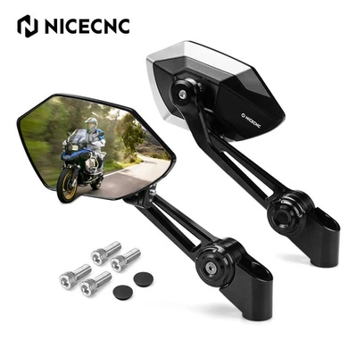NICECNC Rétroviseurs convexes rabattables Pour BMW R1250GS Adventure 2018-2025 - Photo 1/4