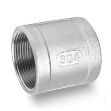 Avanty Stainless Steel 304 Cast Pipe Fitting, Coupling, 3/4" NPT Female x 3/4"