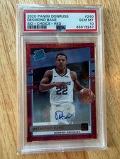 2020-21 Panini Donruss - Rated Rookies Desmond Bane #240 Choice Red...