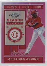 2020 Panini Chronicles Contenders Optic Pink Prizm 24/25 Aristides Aquino #5 n1u