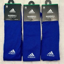 3 NWT Adidas Baseball Over The Calf Socks Size Medium Blue Aeroready Compression