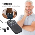 Portable Hearing Aids Sound Voice Amplifier In Ear Hearing Enhancer Pocket Black